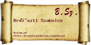 Brösztl Szabolcs névjegykártya